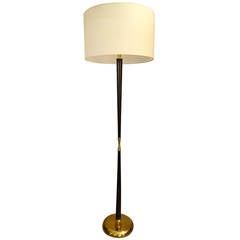 Italian Mid-Century Modern Stilnovo Wood and Brass Floor Lamp 11