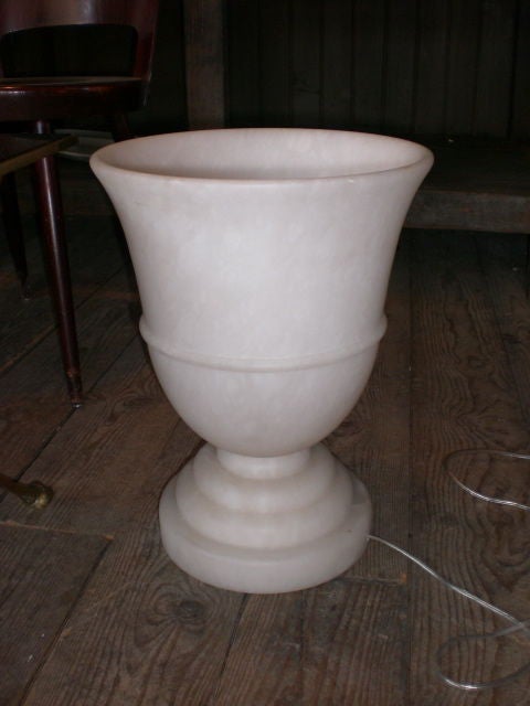 ALABASTER BOWL LAMP