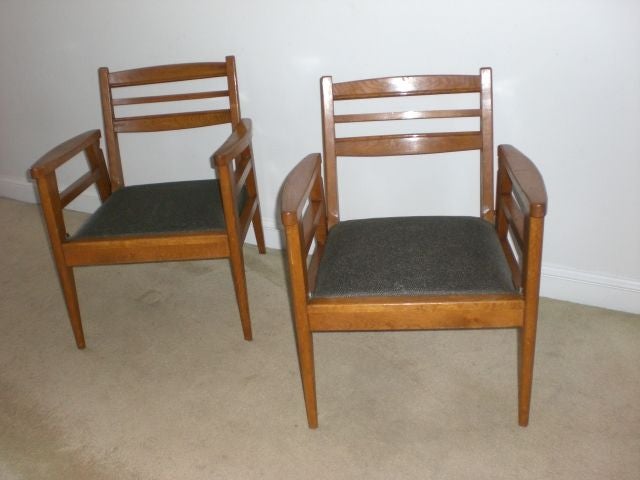 French Pair Of Unusual Adjustable Arm Chairs For Sale