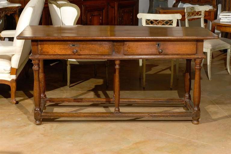 Period Louis XIII Walnut Table In Excellent Condition In Atlanta, GA