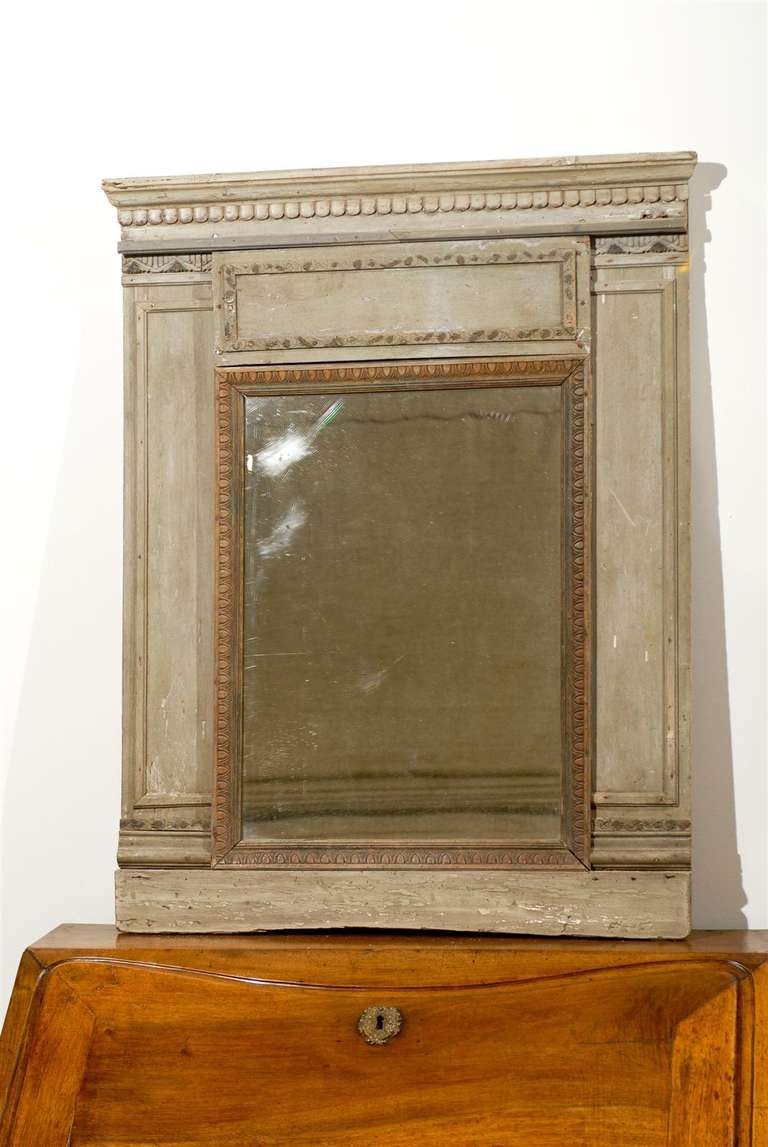 Painted 18th century French trumeau from the South of France. Please note this item is an antique and is one of a kind.