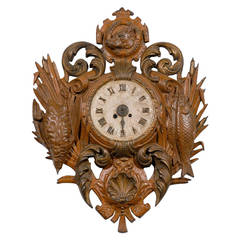 Antique French Iron Cartel Clock