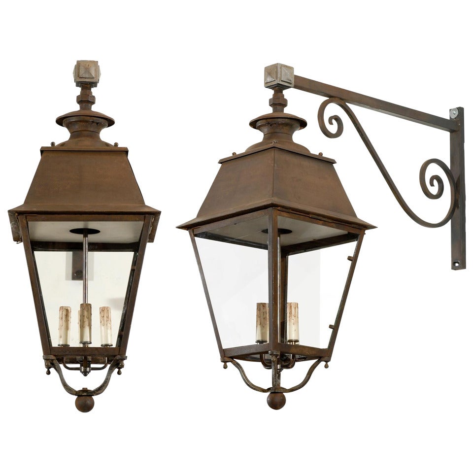 19th Century Wall Lanterns from France