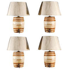 19th Century Spirit Barrells Mounted as Lamps 4