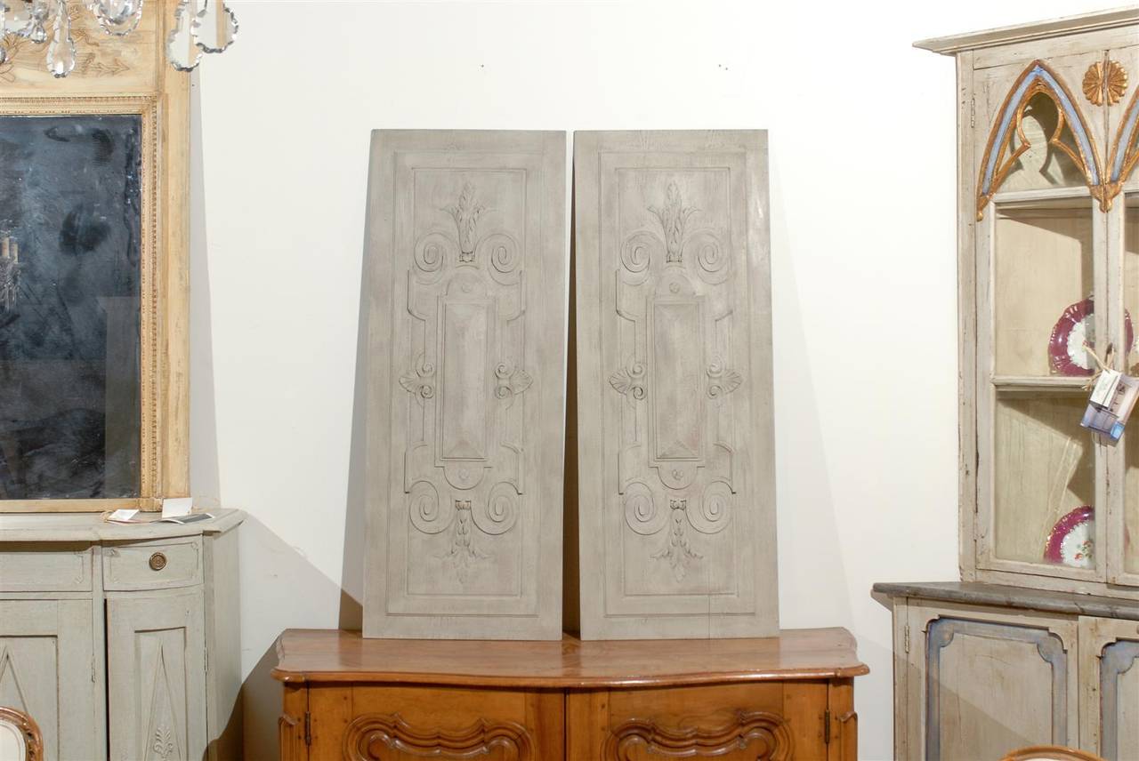 French Pair of 19th Century Panels