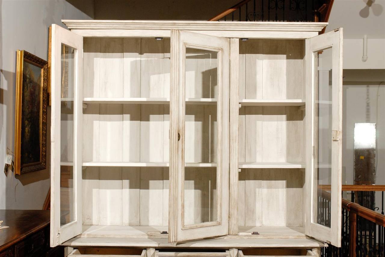 Swedish Neoclassical Style Cupboard from the Late 20th Century with Glass Doors 2