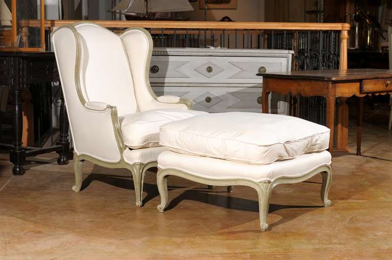 19th Century Painted Duchesse Brissee- Louis XV Style. Please Note This Item is an Antique and is One of a Kind. 