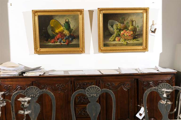 Pair of French 19th Century Paintings In Excellent Condition In Atlanta, GA