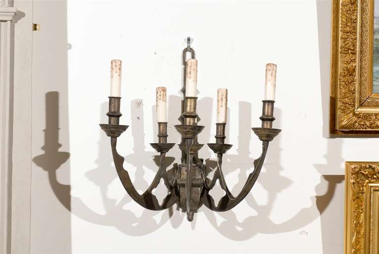 Gothic Pair of 19th Century Sconces