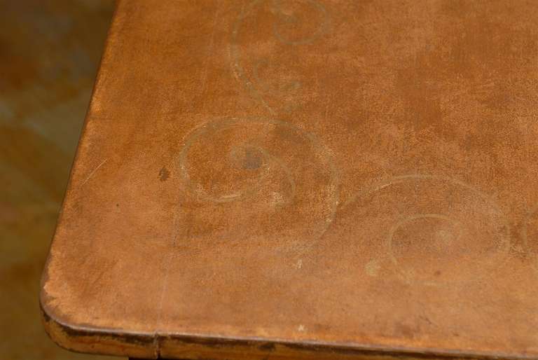 19th Century French Louis XV Walnut Side Table Desk 1