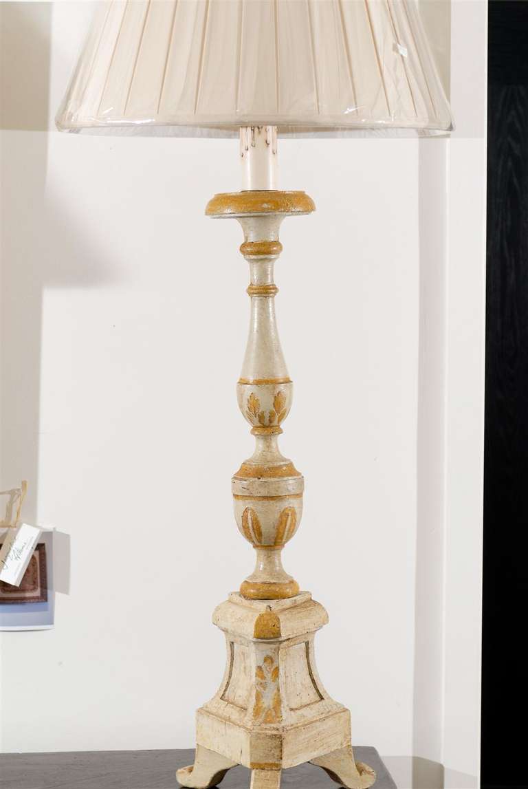 19th Century Candlestick Lamps 3