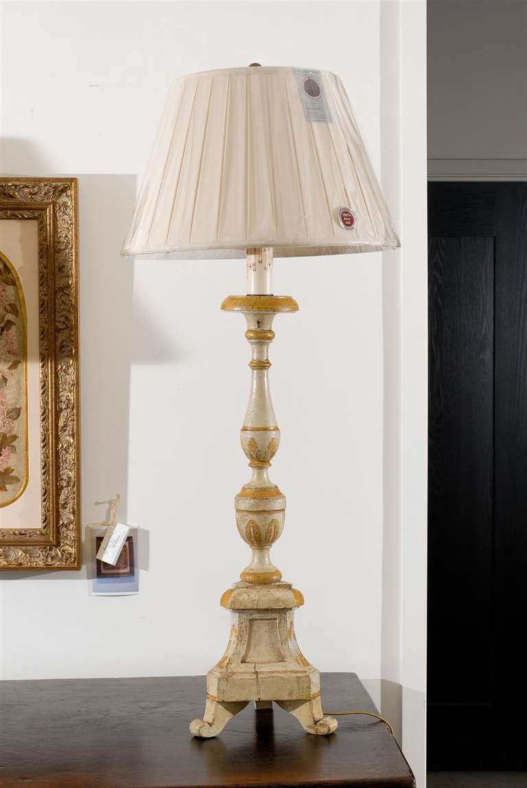 19th Century Candlestick Lamps 6