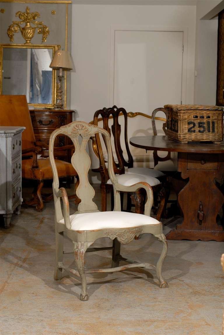 18th Century Swedish Armchair In Excellent Condition In Atlanta, GA