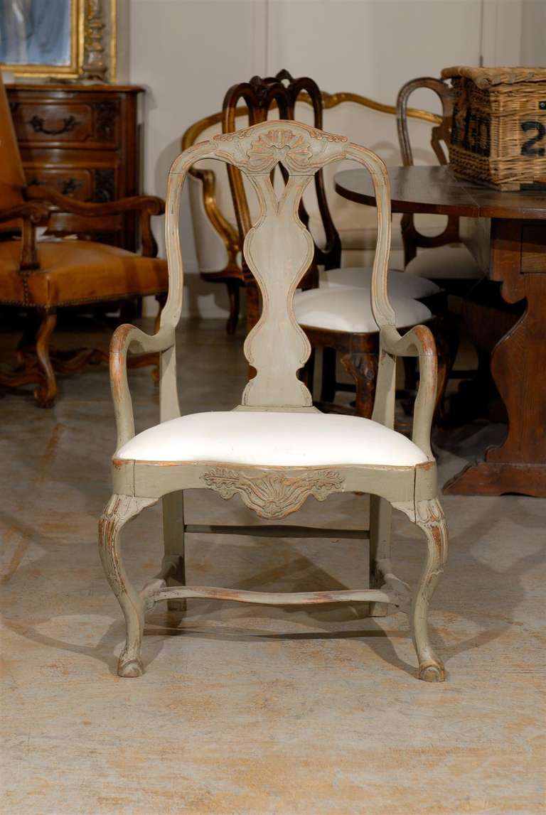 Rococo 18th Century Swedish Armchair