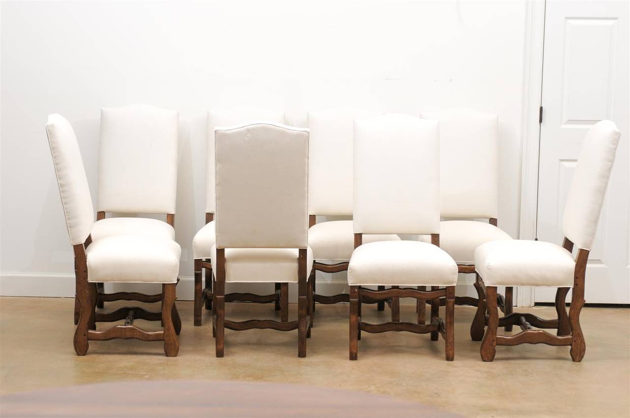 Set of Eight Os De Mouton Dining Chairs 4