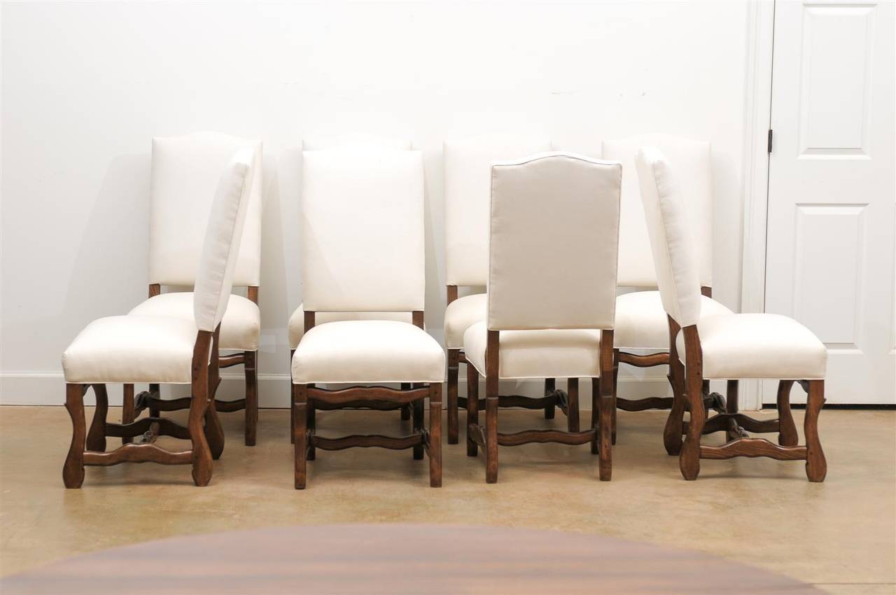 Set of Eight Os De Mouton Dining Chairs In Excellent Condition In Atlanta, GA