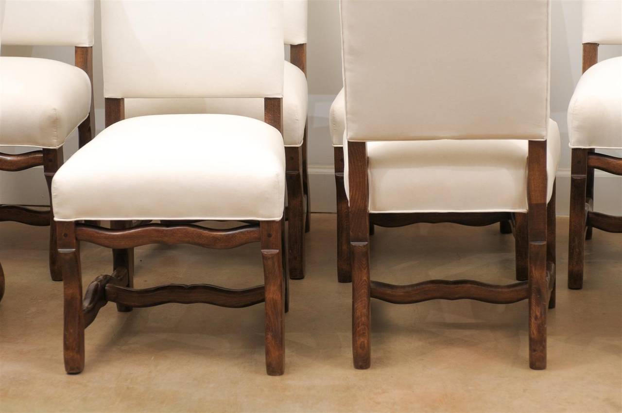 Set of Eight Os De Mouton Dining Chairs 5
