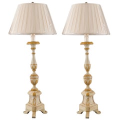 19th Century Candlestick Lamps