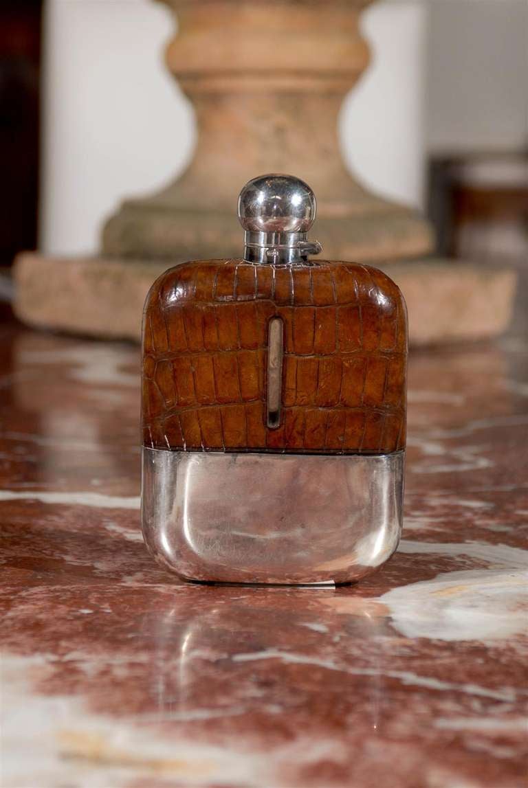 Aligator and Sterling Flask