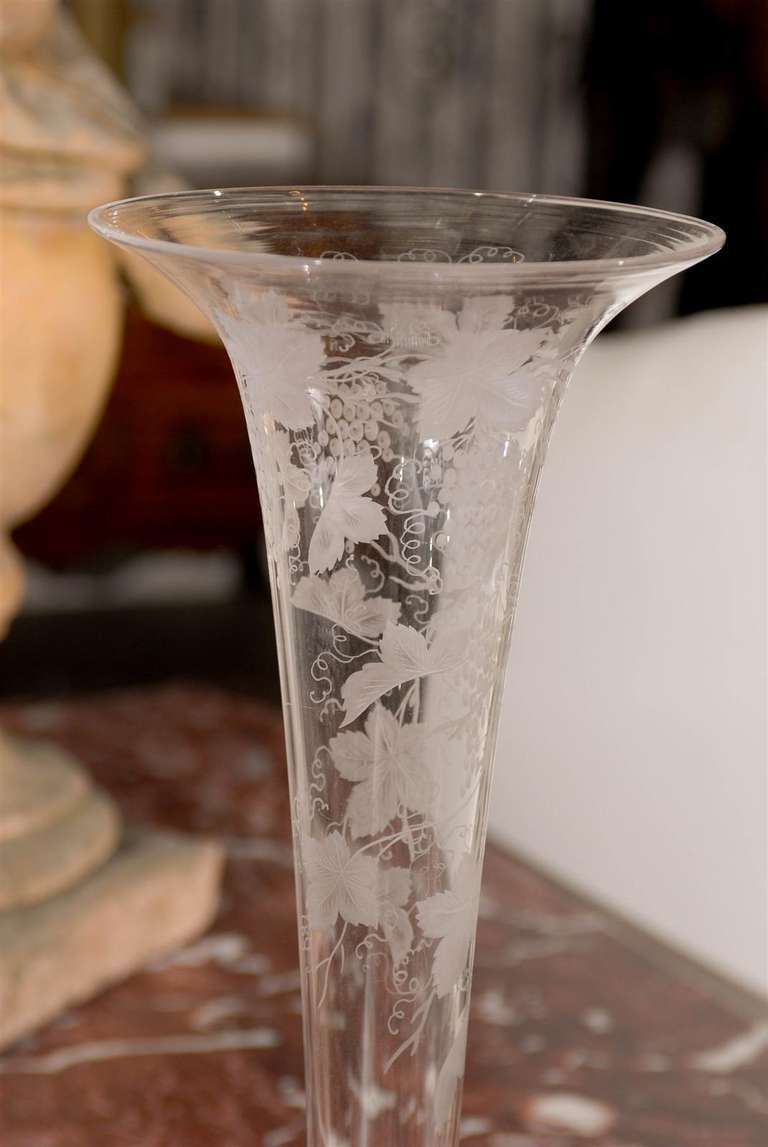 tall silver vase