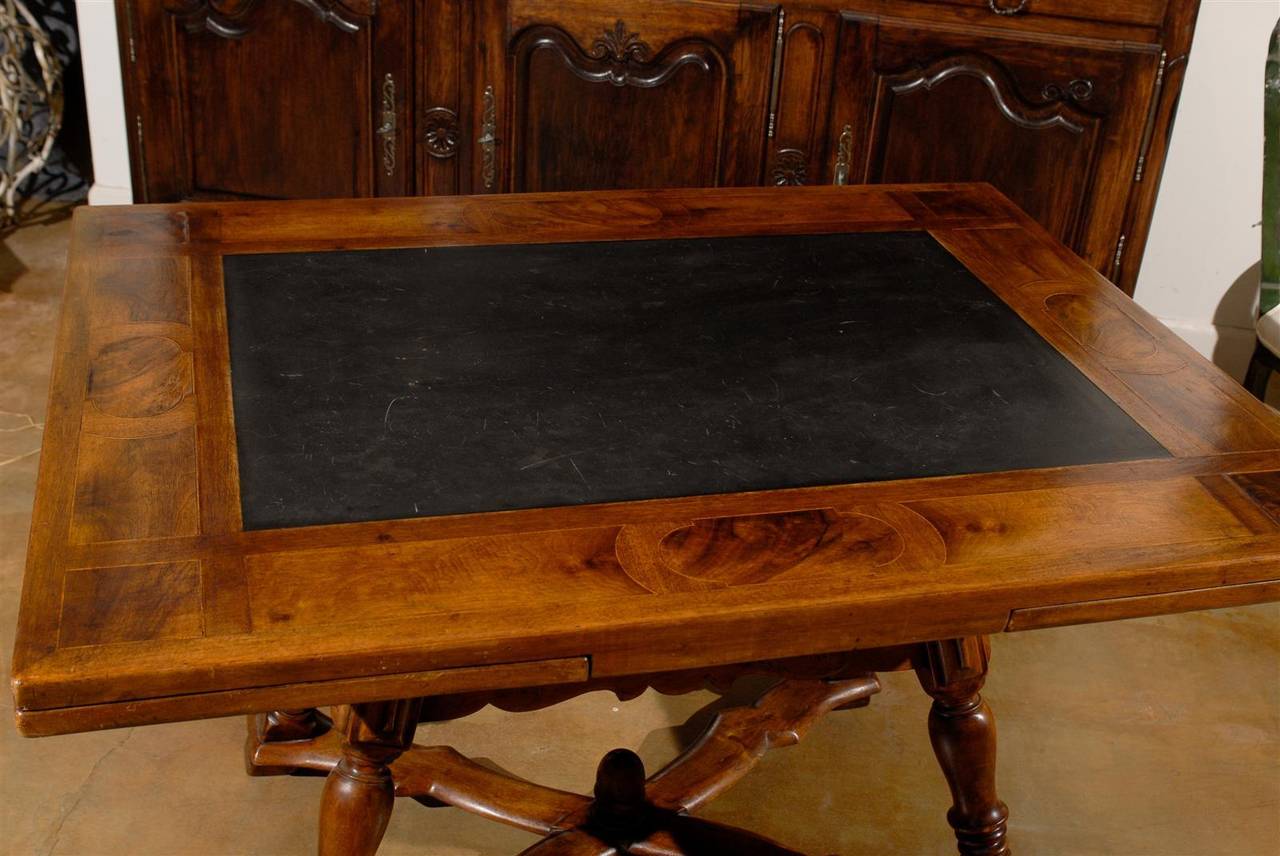 19th Century Walnut Draw-Leaf Table 1