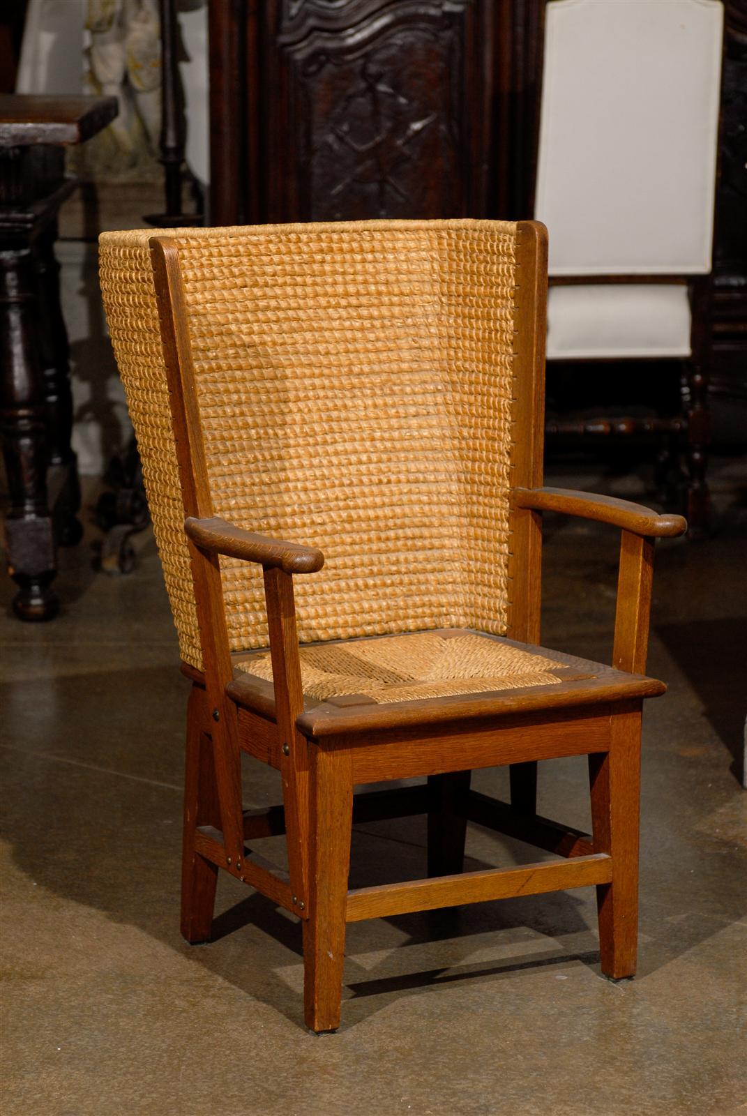 Small Scale Wood and Reed Child's  Chair from the Isle of Orkney.