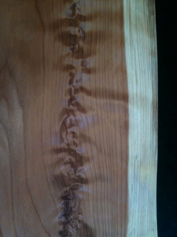 Contemporary organic edge redwood table