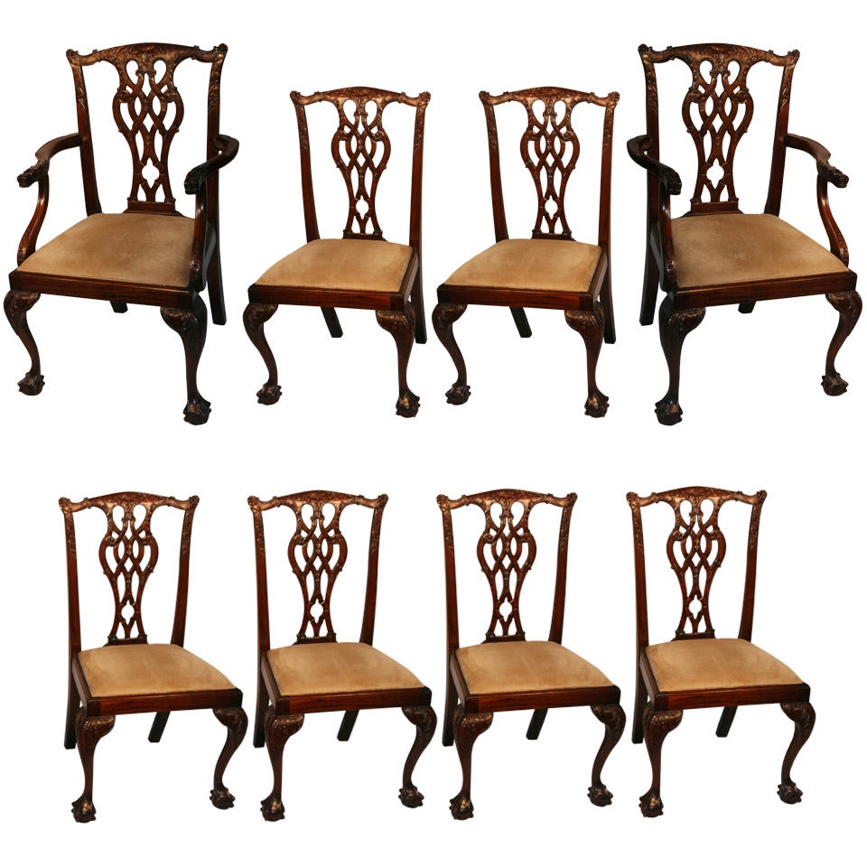 Dining Room Chairs Set of 8 For Sale
