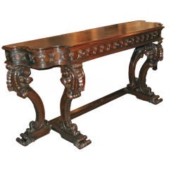 Italian Rosewood Renaissance Console