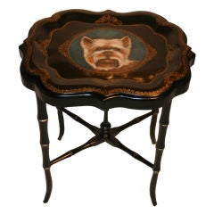 Papier Mache Tray on Stand.