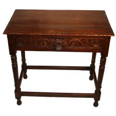 Jacobean style Oak Side Table.