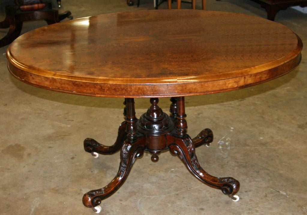 Burl Tilt Top Table