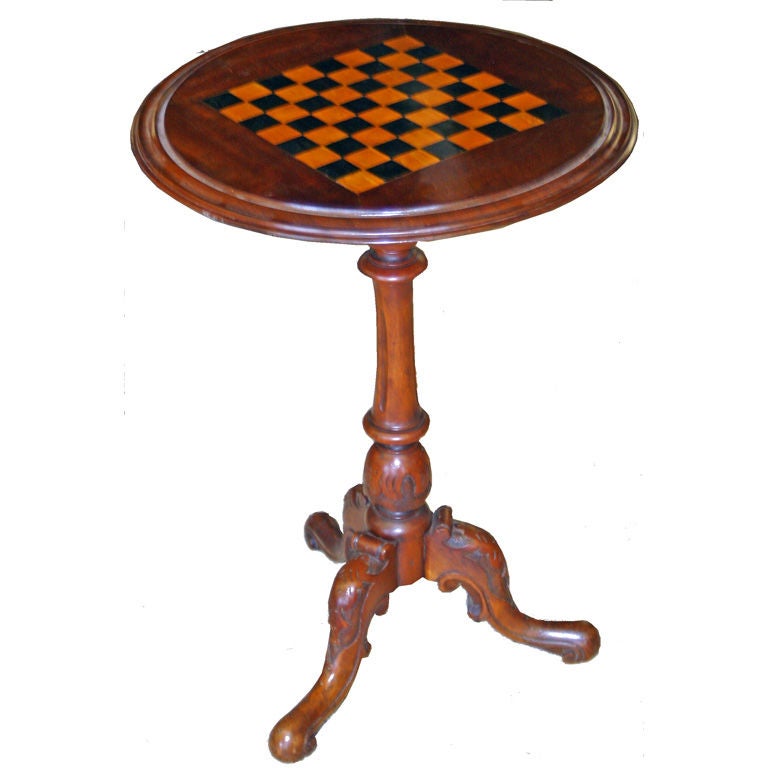 Antique Chess Table For Sale