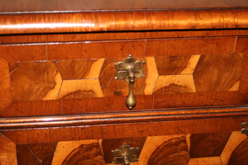 English Chest of Drawers 'Oyster' Veneer