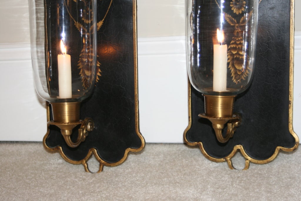 Iron Sconce Wall Candle Holders. For Sale