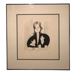 Al Hirschfeld Signed Lithograph of Rosie O'Donnell