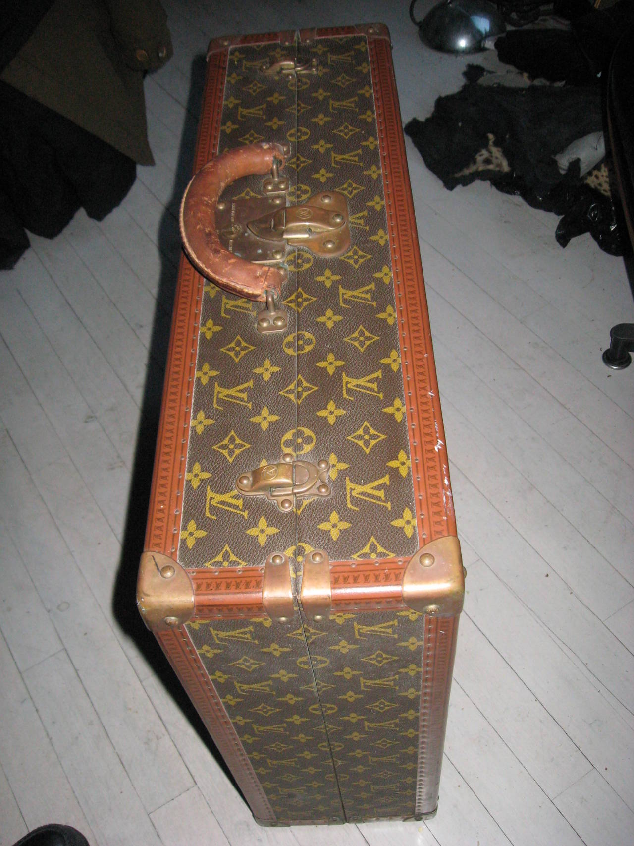 Hand-Crafted Louis Vuitton Vintage Suitcase with Hangers