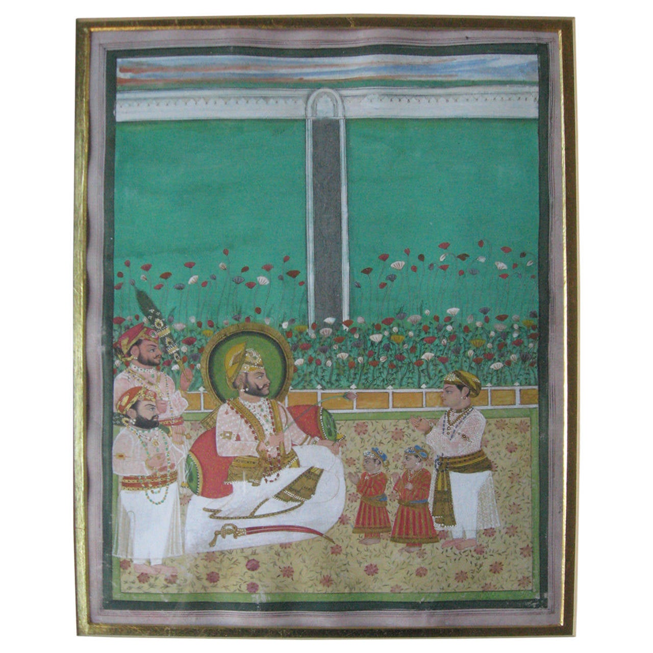 Set of Seven 19th Century Indian Miniature Paintings For Sale at 1stdibs