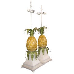 Midcentury Pr. of Pineapple Lamps