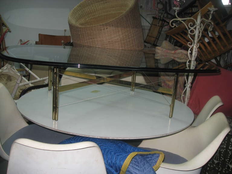 Mid-20th Century Mid-Century Brass and Glass Coffee Table