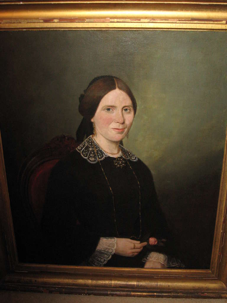 Pair of 19th Century American Portrait Paintings 2