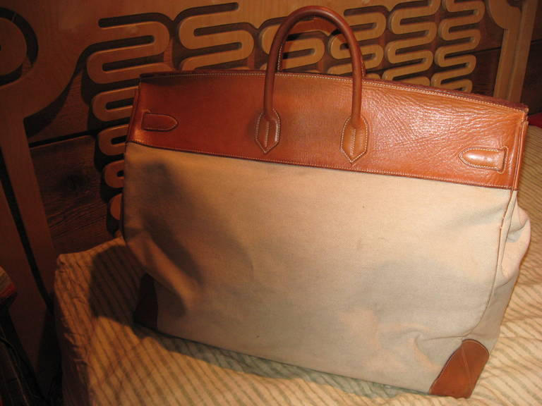 French Hermes 60cm Vintage Traveling Bag