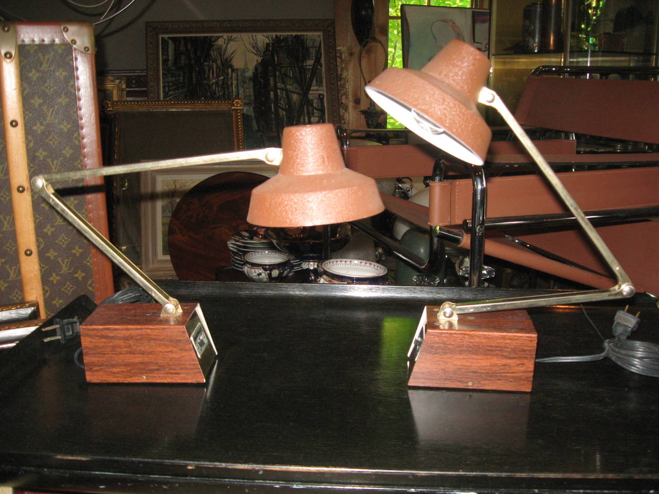 Mid-Century Modern Pair of Mid-Century Adjustable Lamps by Tensor
