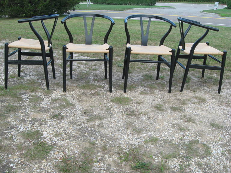 Four Wishbone Chairs by Hans Wegner