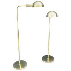 Vintage Pair of Adjustable Brass Floor/Reading Lamps by Chapman 4
