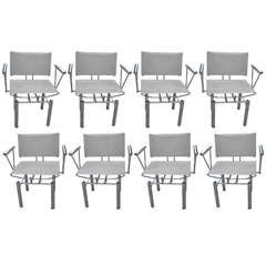 Hans Ullrich Bitsch Modernistic Eight Armchairs by KuschCo