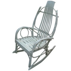 Antique American Twig Adirondack Rocking Chair