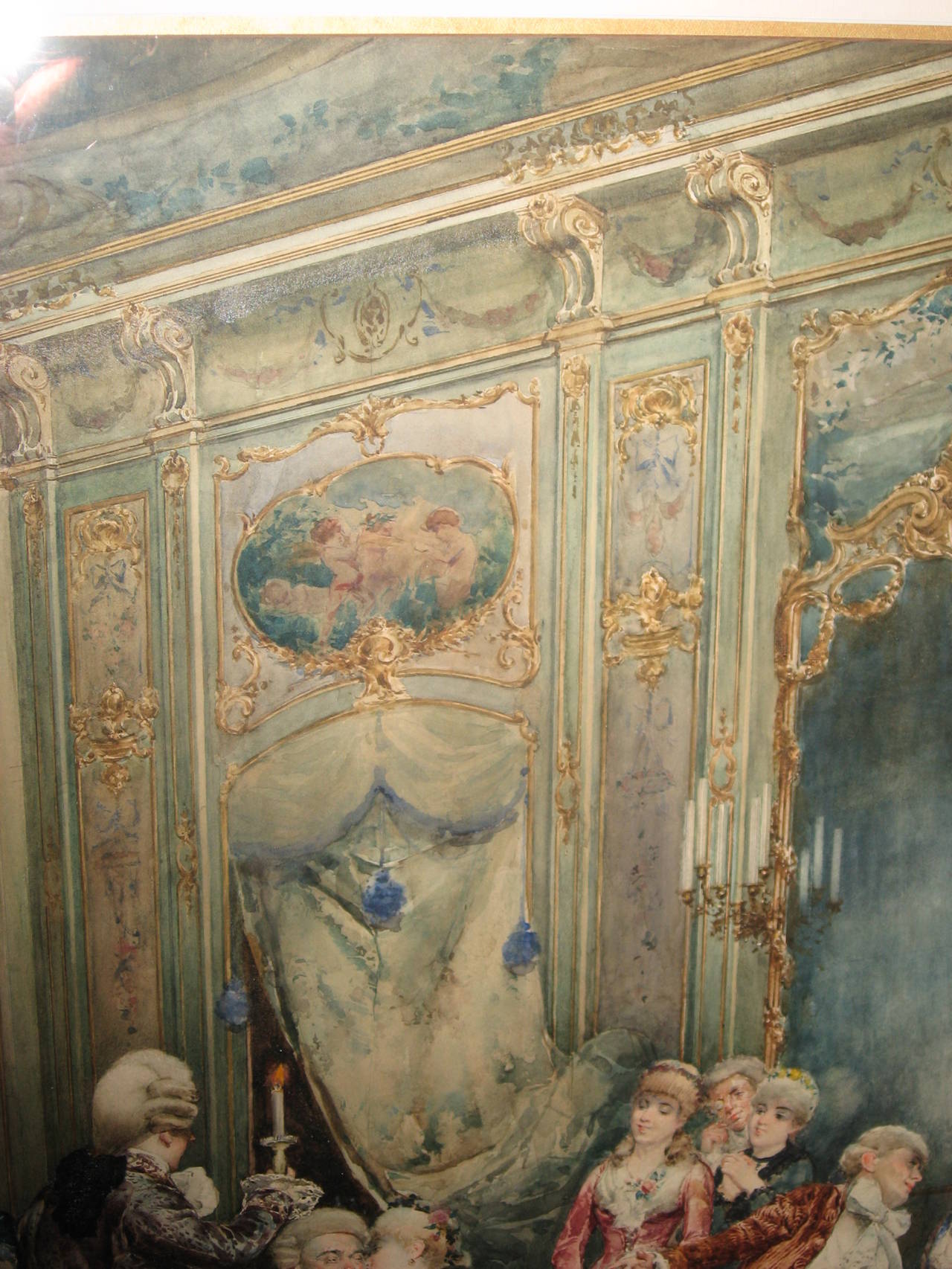 Ettore Simonetti 19th Century Watercolor Painting For Sale 1