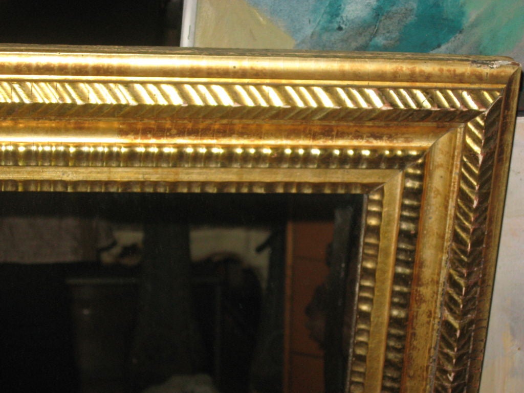 American Antique Giltwood Mirror For Sale