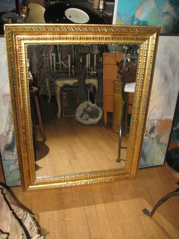 Antique Giltwood Mirror In Good Condition For Sale In Water Mill, NY